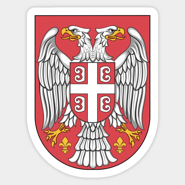 Serbian coat of arms Sticker by Karlov Print